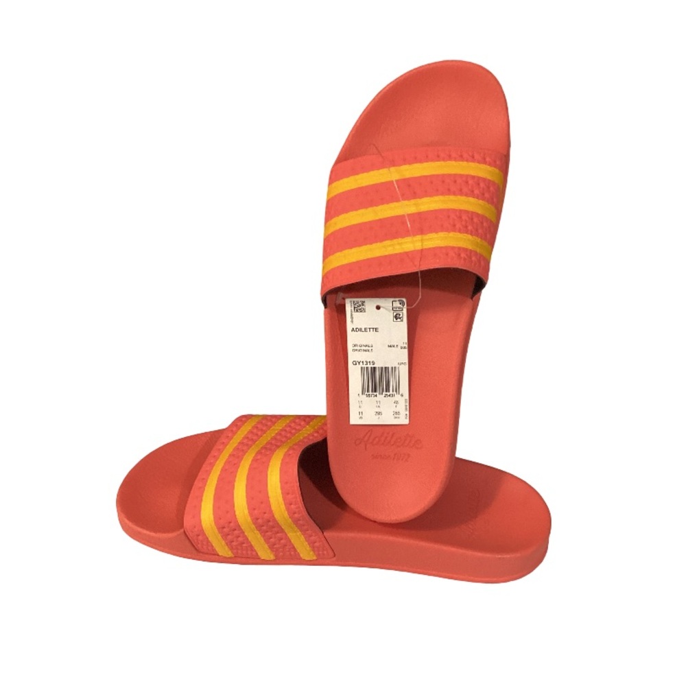 Adidas Originals Adilette Slides Semi Turbo Gold Size 11